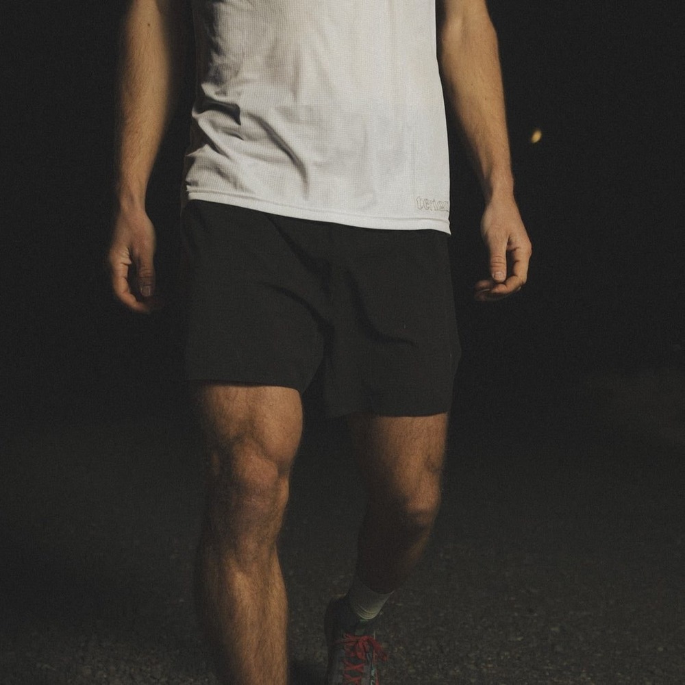 Terignota Mens Running Shorts Black Athletic Trail Training Shorts Zipper Pocket